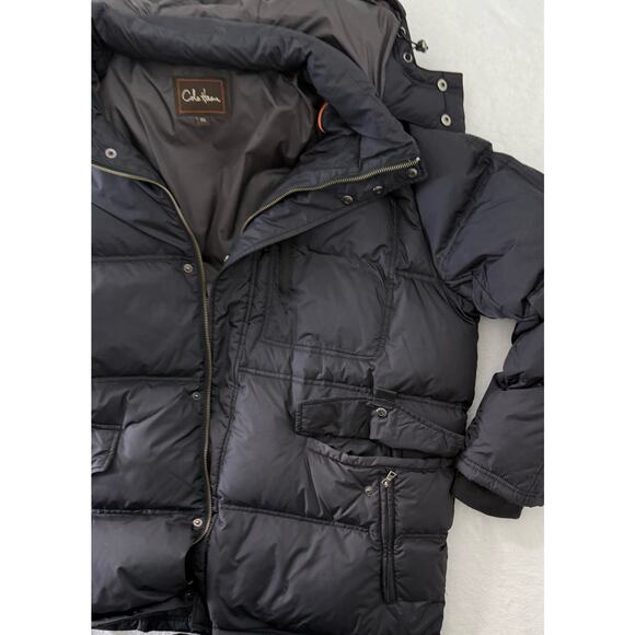 COLE HAAN Men's Size XXL Down Puffer Jacket Winter Ski Coat Removable Hood - Picture 7 of 8